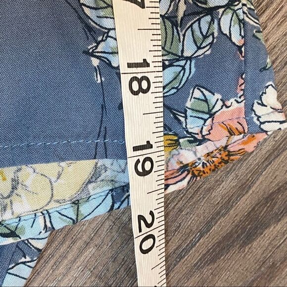 Band of Gypsies Blue Floral cropped Pantsuit XS - Picture 9 of 9